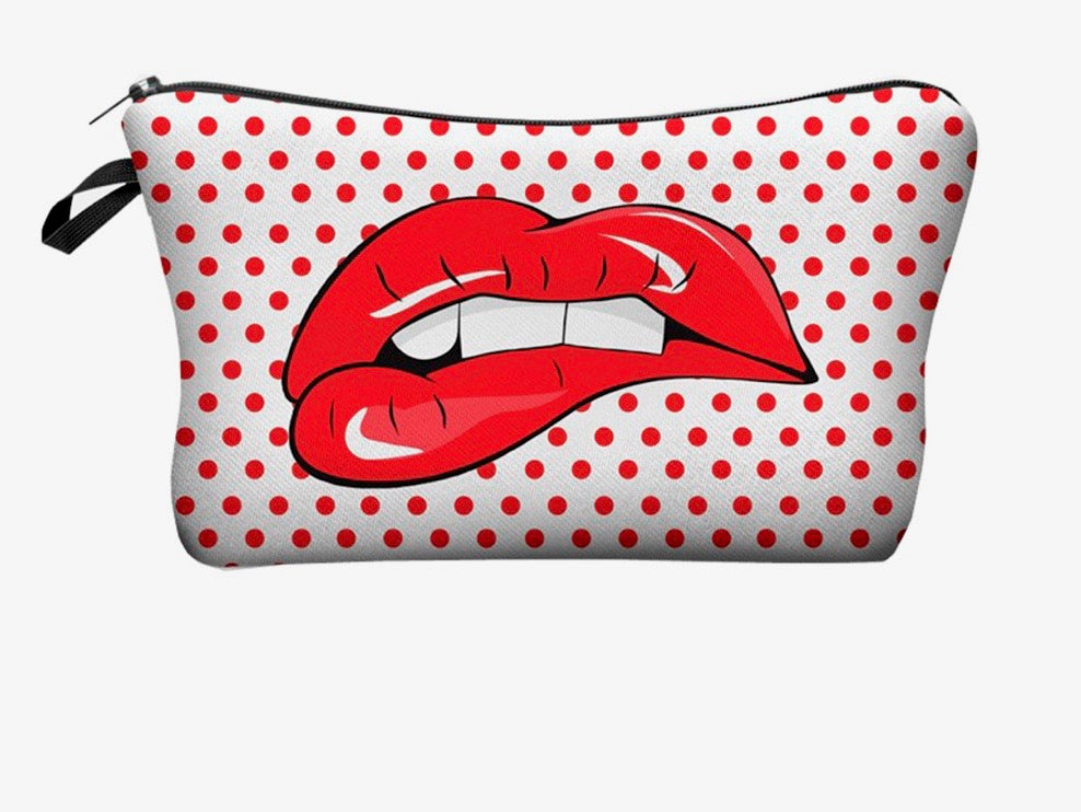 Red Lips Makeup Bag